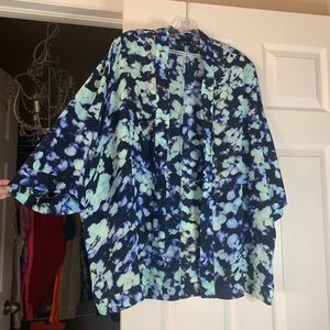 Blue Floral Cardigan